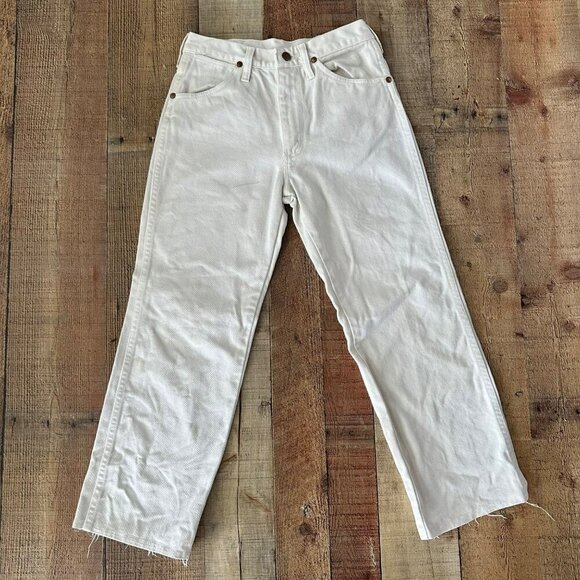 Vintage White Wrangler Womens Size 28 Denim Jeans - Picture 1 of 16
